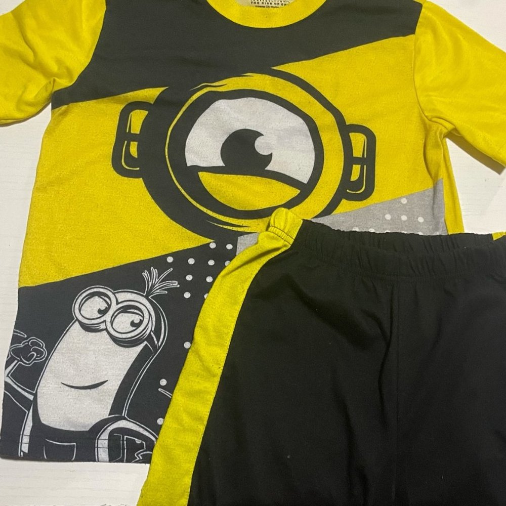 bannana minions boys matching pj set size 8